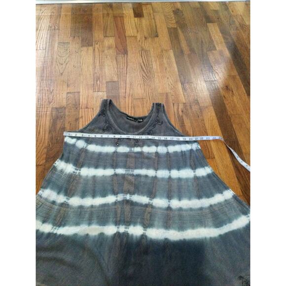 Zuriet Beaded Grey & White Tunic/Cover Up/Mini Dress Free Size - Picture 10 of 16